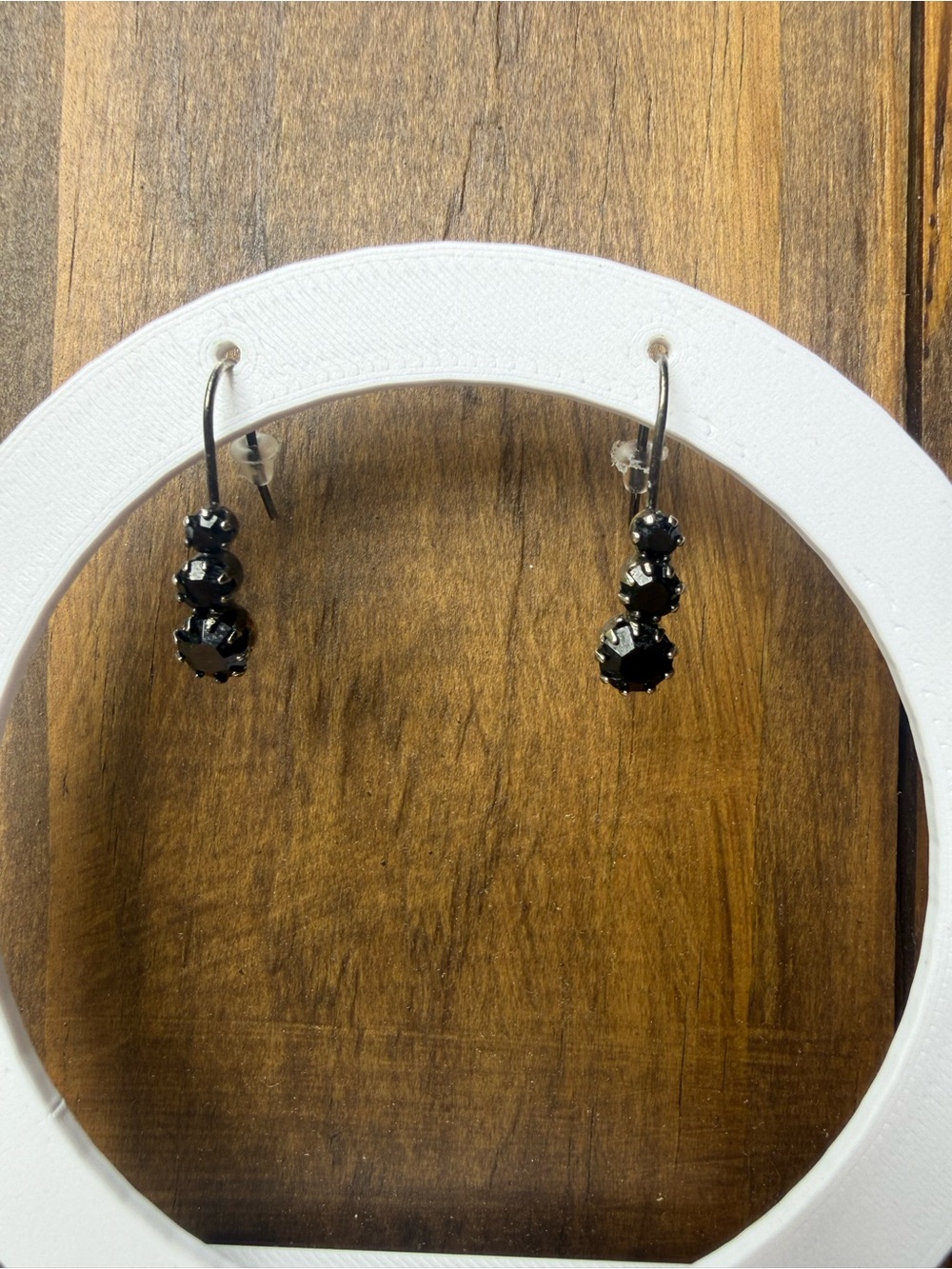 Black Crystal Drop Earrings - Women Jewelry